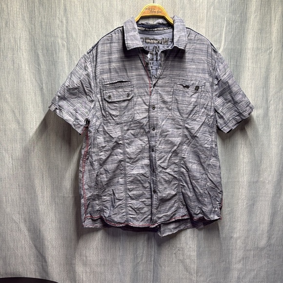 Projek Men's Gray Button-Up Shirt size 2x - Picture 2 of 7